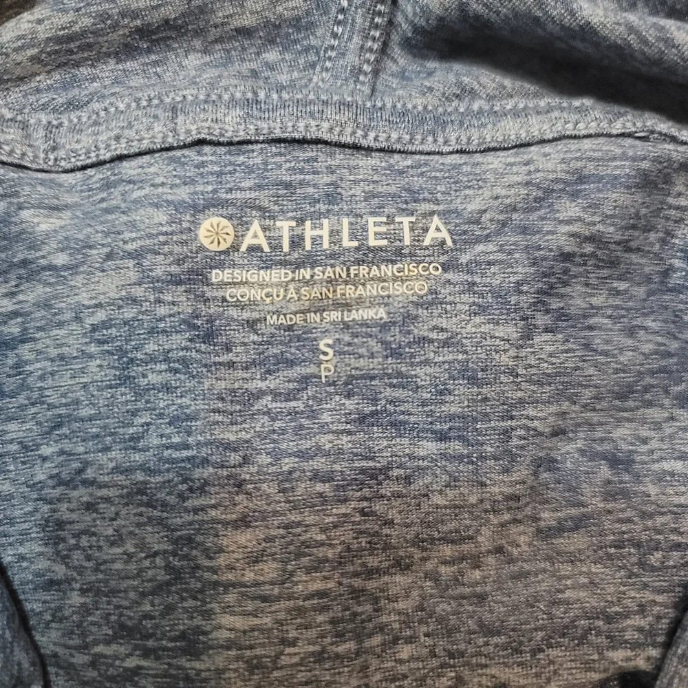 Athleta Uptempo Hoodie Sweatshirt Women's Size Sp Chrome Blue - Picture 7 of 13